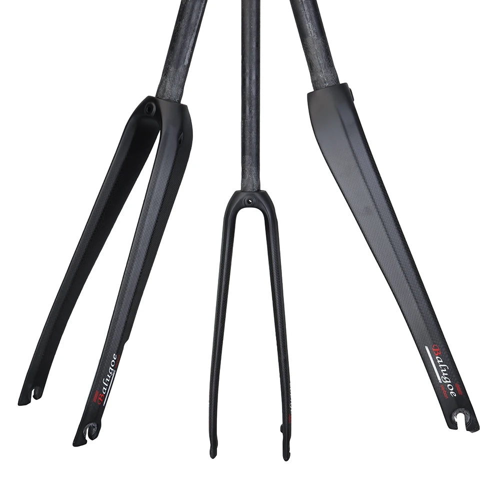 BALUGOE-Road Bicycle Fork, Full Carbon Disc Brake, Flat Brake, Bicycle Accessories, 700C * 23C, 25C, 28C, 28.6mm, 2023