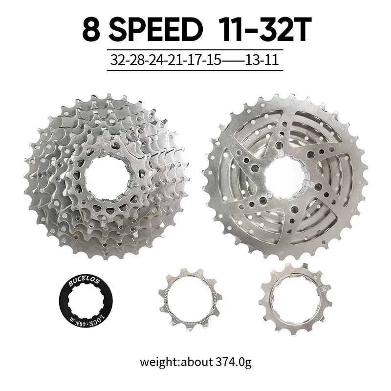 BUCKLOS Bicycle Flywheel 8/9/10/11/12 Speed Bike Cassette 36T/40T/42T/46T/50T/52T MTB Road Bike Freewheel for SHIMANO HG K7 Part