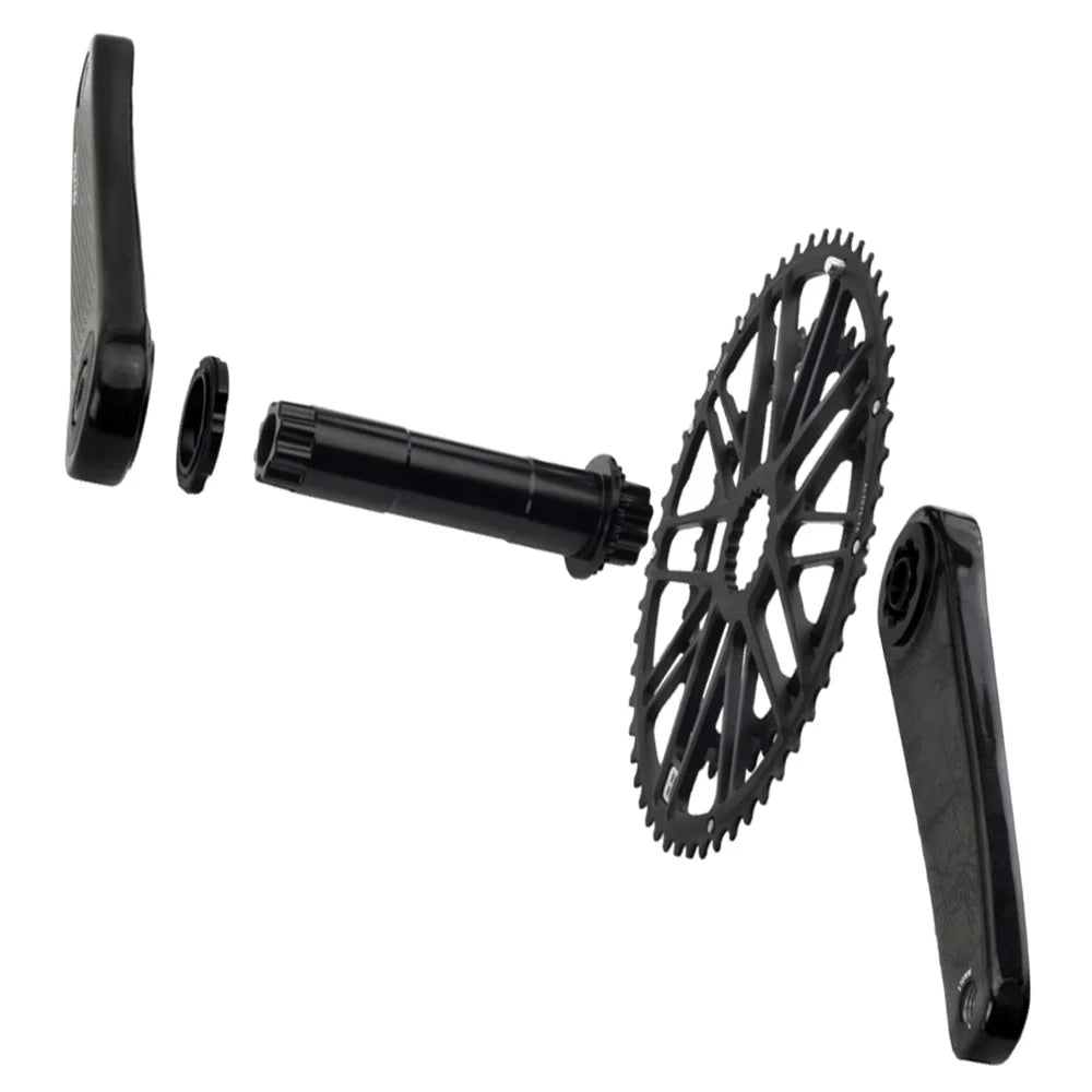 RIRO Carbon Fiber Road Crankset 29MM 50-34/52-36/53-39T Compatible with 11/12 Speed Shimano Direct Mount /110/130BCD Chainrings