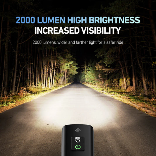 2000 Lumens CYCLAMI Bike Headlight Bicycle Flashlight Handlebar