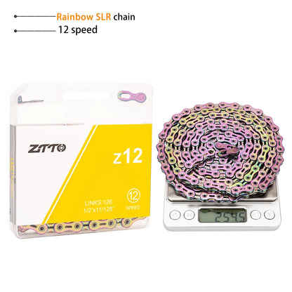 ZTTO 12 Speed Chain Mountain Road Bike Current 12v MTB Missing Link Bicycle 12S Power Lock High Quality 126 Links For K7 System