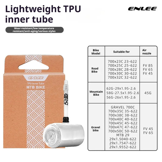 ENLEE Bike Tire Inner Tube TPU F/V Road Mountain TPU Presta