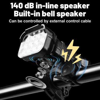 Bike Light with 140 dB HornTYPE-C Rechargeable MTB Deadlight 12