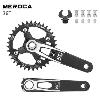 LUTU XC Hollow Integrated Crank MTB Cranks - Direct Mount MTB Single Chainring Aluminum Crankset MTB Accessories