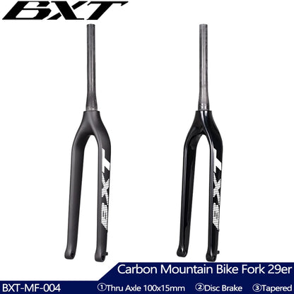 BXT Carbon Fork 29er Carbon MTB Fork Tapered Thru Axle 15mm Bicycle Mountain Fork Racing Use Bike Fork Disc 160mm