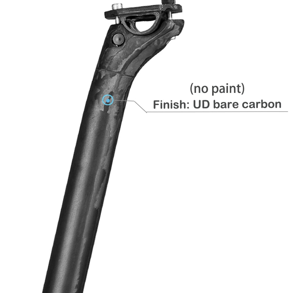 Elitaone Carbon Fiber Seatpost 27.2/30.9/31.6mm Matte Black Offset 20mm Lightweight Durable MTB Road Bike Seat Post Bicycle Part