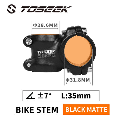 TOSEEK Bicycle Handlebar Stem 60/70/80/90/100mm MTB Stem 28.6mm 31.8mm Negative Power Mtb Lightweight Road Bike Table