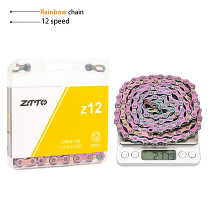 ZTTO 12 Speed Chain Mountain Road Bike Current 12v MTB Missing Link Bicycle 12S Power Lock High Quality 126 Links For K7 System