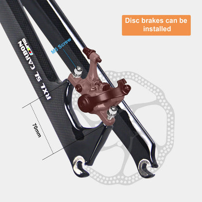 1-1/8“Disc Brake Road Bike Fork 700C Full Carbon Fiber Bicycle Forks 380g Lightweight 28.6mm Bike Accessories