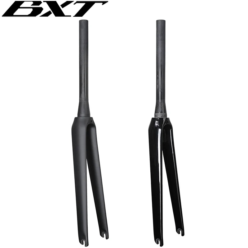 BXT Full Carbon Road Bike Fork,700C V Brake Fork, QR 100x9mm, Tapered Tube 39.8mm, fit BXT-045 Track frame