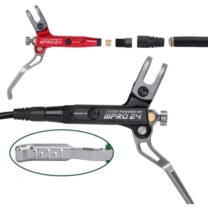 IIIPRO E4 Brake Ultralight 4 Piston Bicycle Hydraulic Brake 800/1550mm MTB Brake Cooling Oil Pressure AM DH Road Bike Disc Brake