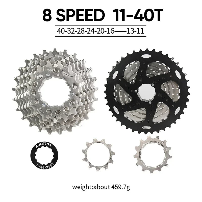 BUCKLOS Bicycle Flywheel 8/9/10/11/12 Speed Bike Cassette 36T/40T/42T/46T/50T/52T MTB Road Bike Freewheel for SHIMANO HG K7 Part