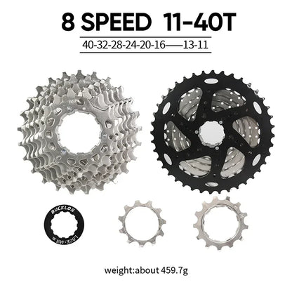 BUCKLOS Bicycle Flywheel 8/9/10/11/12 Speed Bike Cassette 36T/40T/42T/46T/50T/52T MTB Road Bike Freewheel for SHIMANO HG K7 Part