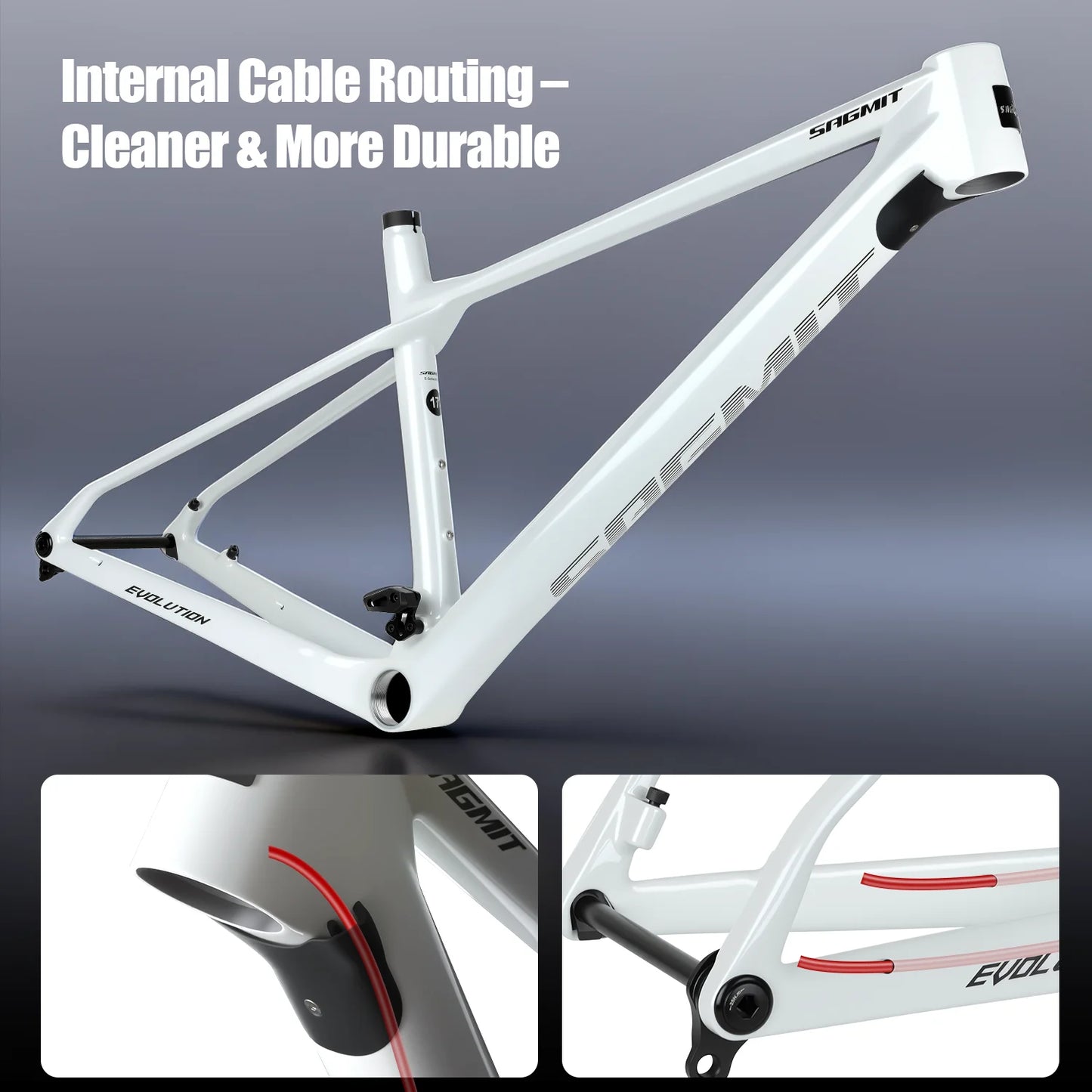 SAGMIT T700 Carbon Mountain Bike Frame 29er Full Internal Routing Boost 12x148mm Hardtail UDH MTB Carbon Frame Disc Brake