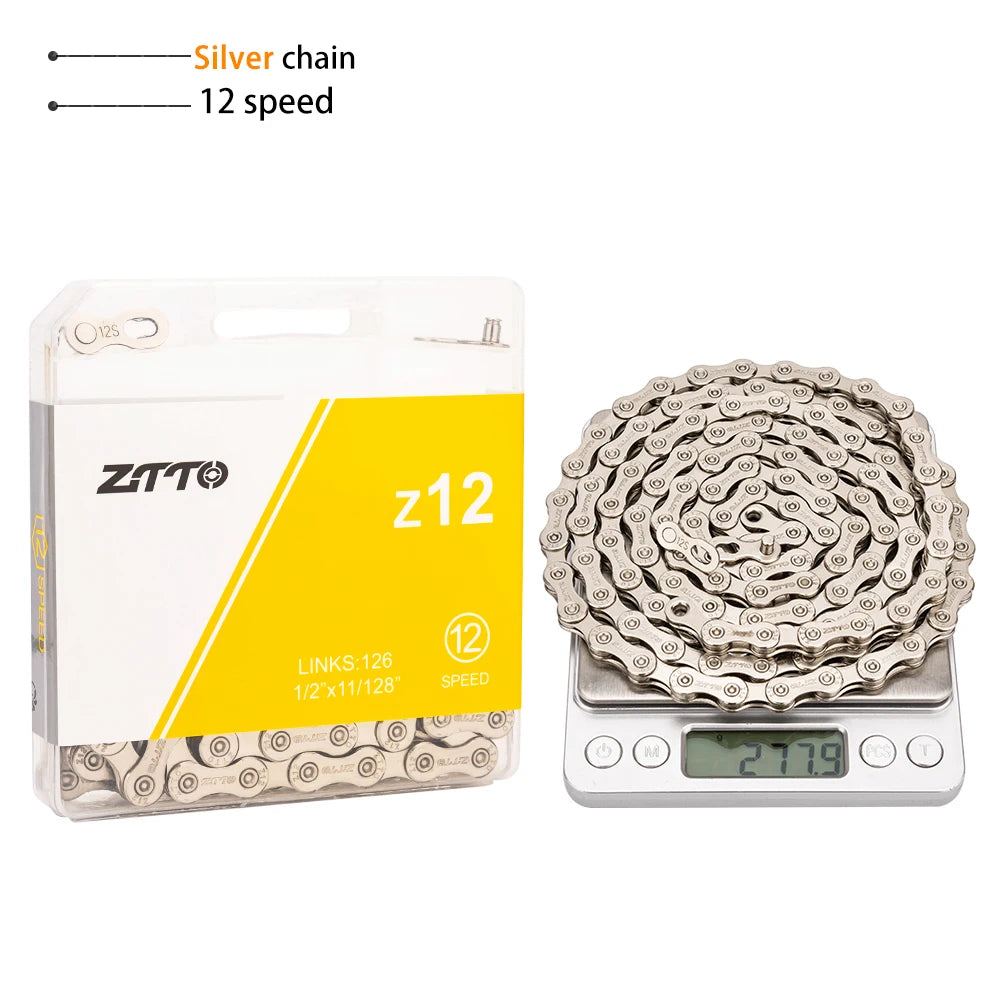 ZTTO 12 Speed Chain Mountain Road Bike Current 12v MTB Missing Link Bicycle 12S Power Lock High Quality 126 Links For K7 System
