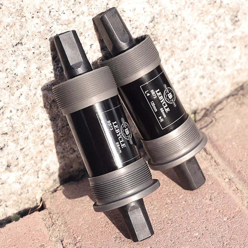 Mountain Bike Square Hole Bottom Bracket 73mm 113/122.5/124.5/126mm BB73 Waterproof Sealed Bearings Carbon Steel Cycling