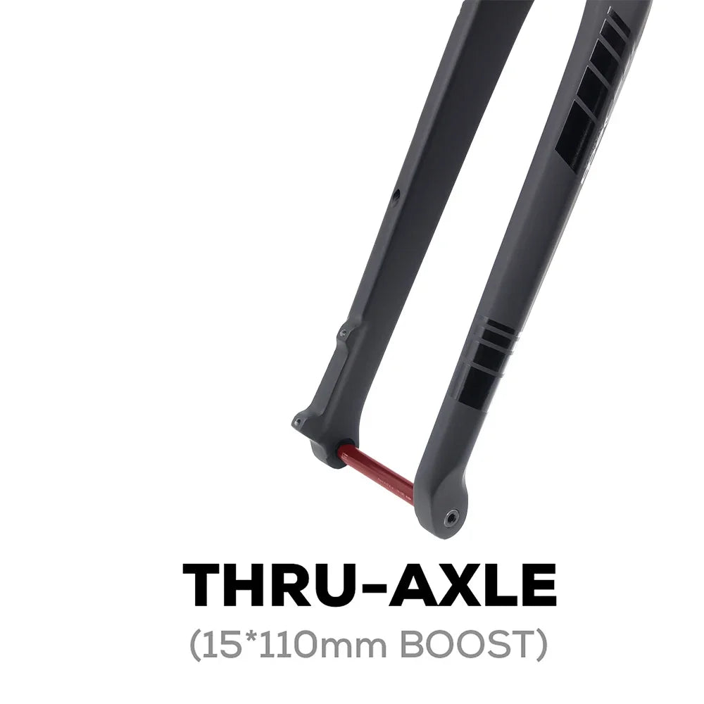 Full Carbon MTB Fork for XC & Gravel | 15*110mm Boost Thru-Axle | Fits 26/27.5/29" | Disc Brake |  Straight/ Tapered Steere