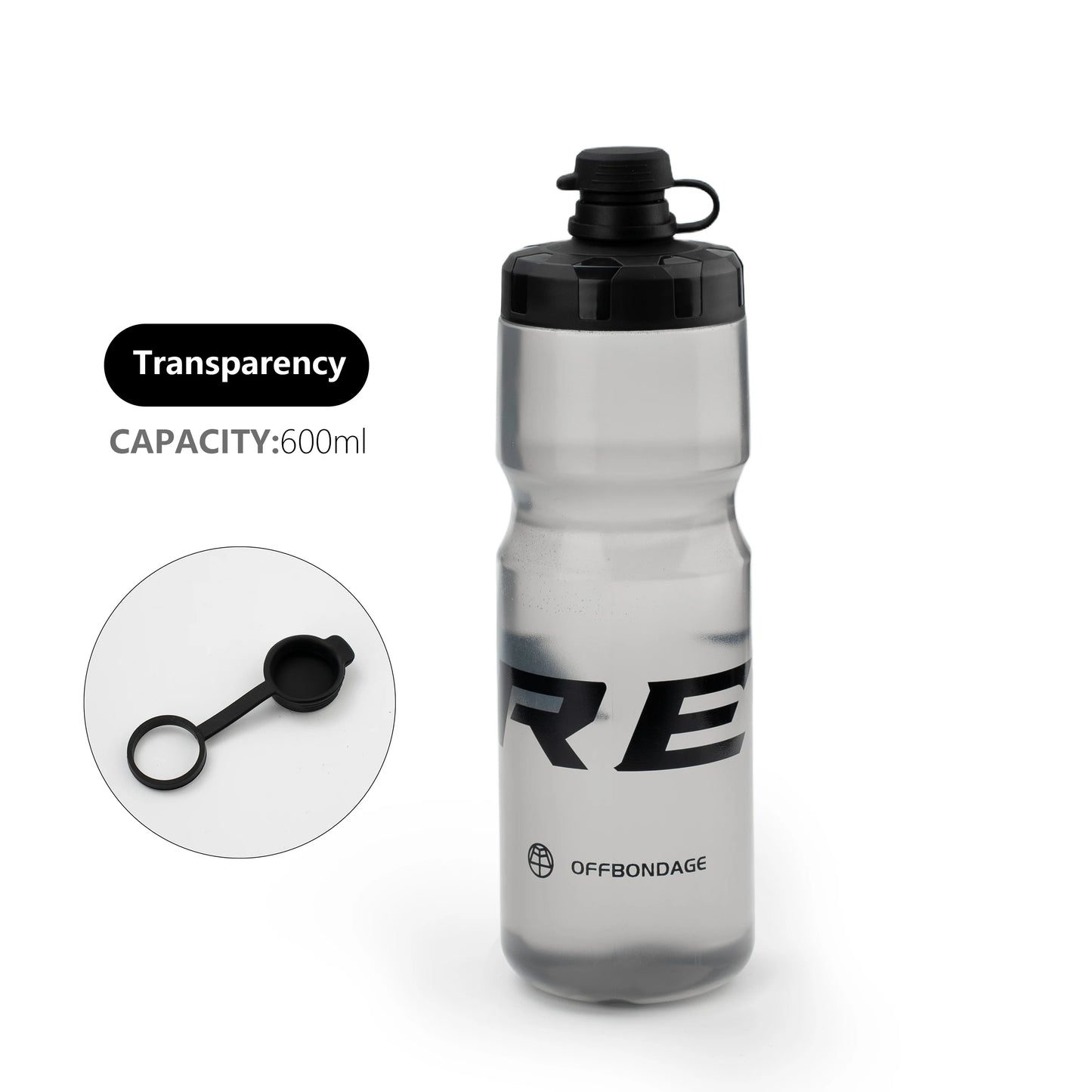 OFFBONDAGE Bicycle Water Bottle Squeezable Cycling Bottle Non-Deform Ultralight Sports Bottle Outdoor Camping Bike Drink Bottle