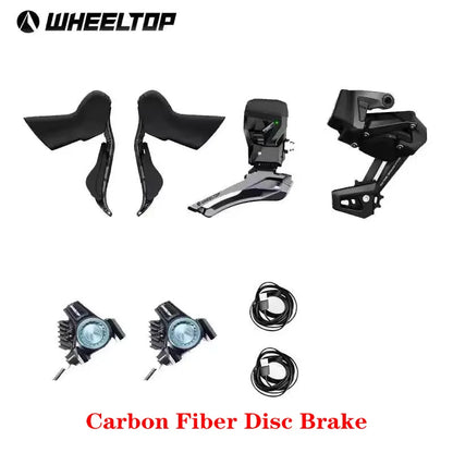 WHEELTOP EDS TX Wireless Electronic Groupset Road Bike Carbon Compatible with Rim Disc Brake Shifters Front Rear Derailleur