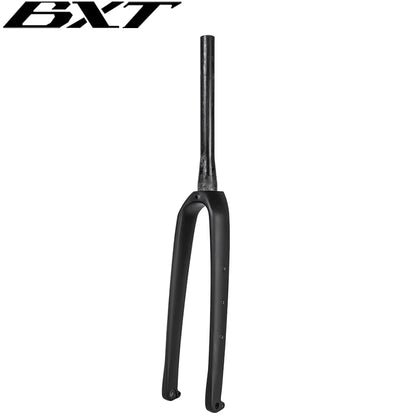 BXT 700C Carbon Gravel Fork, MTB/Road Carbon Bike Fork, 27.5er Thru Axle Disc Brake Road Bicycle fork, Int/Ext Cable Rigid Fork