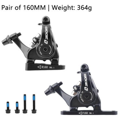 ZOOM DB700 Road Bike Brakes Mechanical Caliper Racing Bicycle Pushes Disc Brake Caliper Piston Line Pull For Rotor 140/160MM