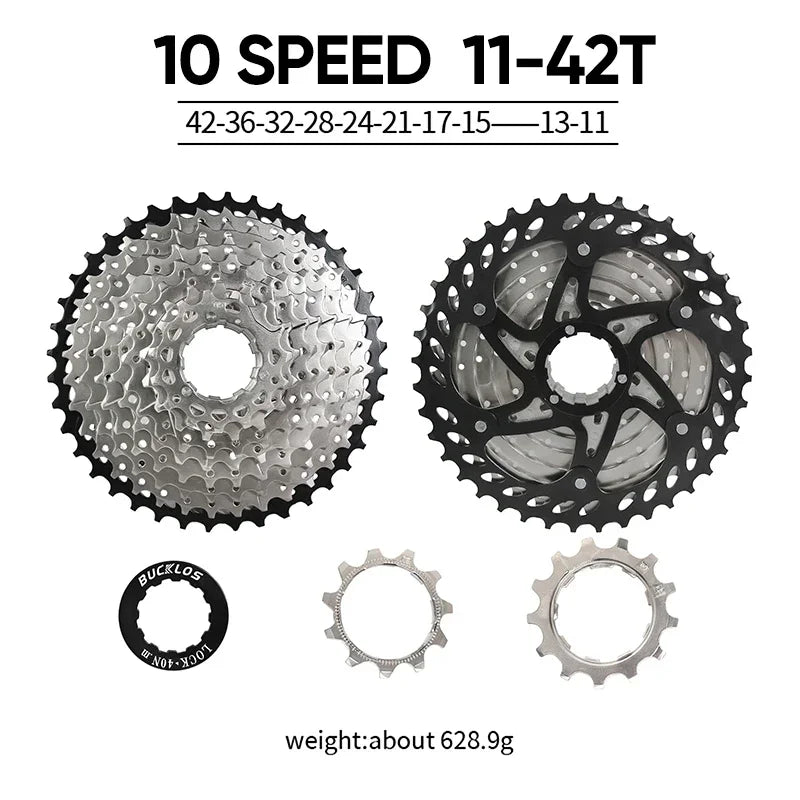 BUCKLOS Bicycle Flywheel 8/9/10/11/12 Speed Bike Cassette 36T/40T/42T/46T/50T/52T MTB Road Bike Freewheel for SHIMANO HG K7 Part