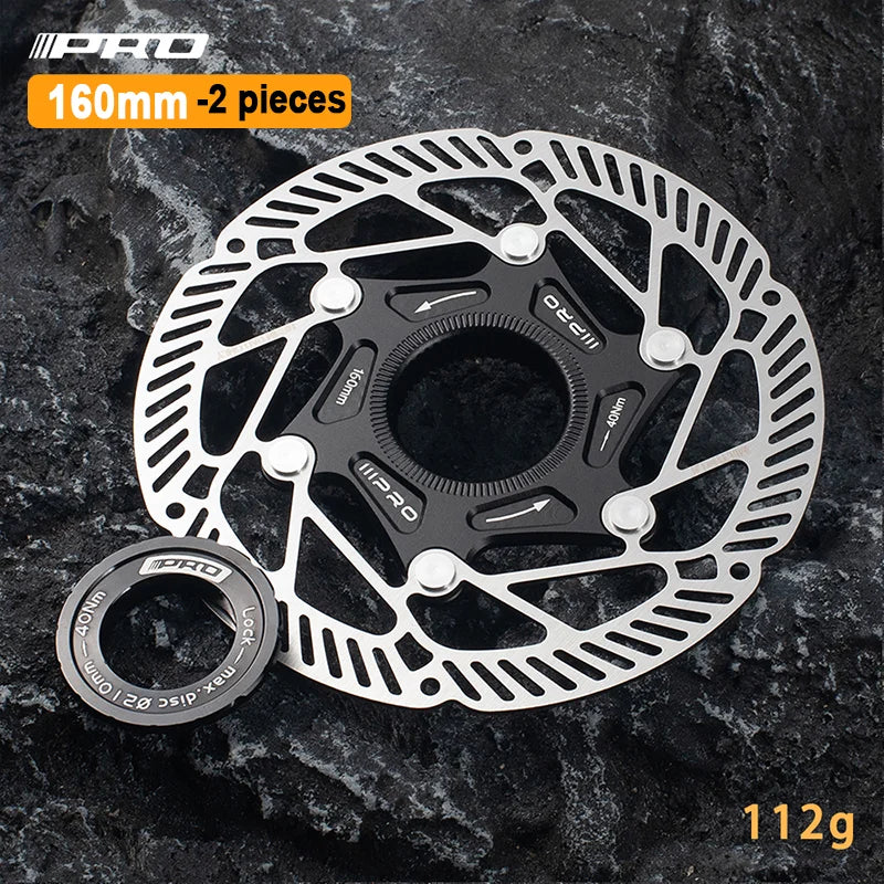 IIIPRO Center Lock 140/160mm Ultra-Light Disc Brake Rotor Heat Dissipation for MTB Road Bike High-Performance Brake Winter Ride