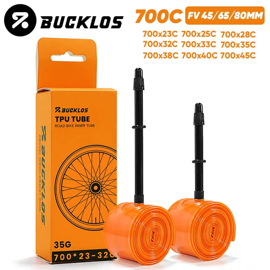 BUCKLOS Gravel Road Bike Inner Tube 700C Bicycle TPU 700x23/32C