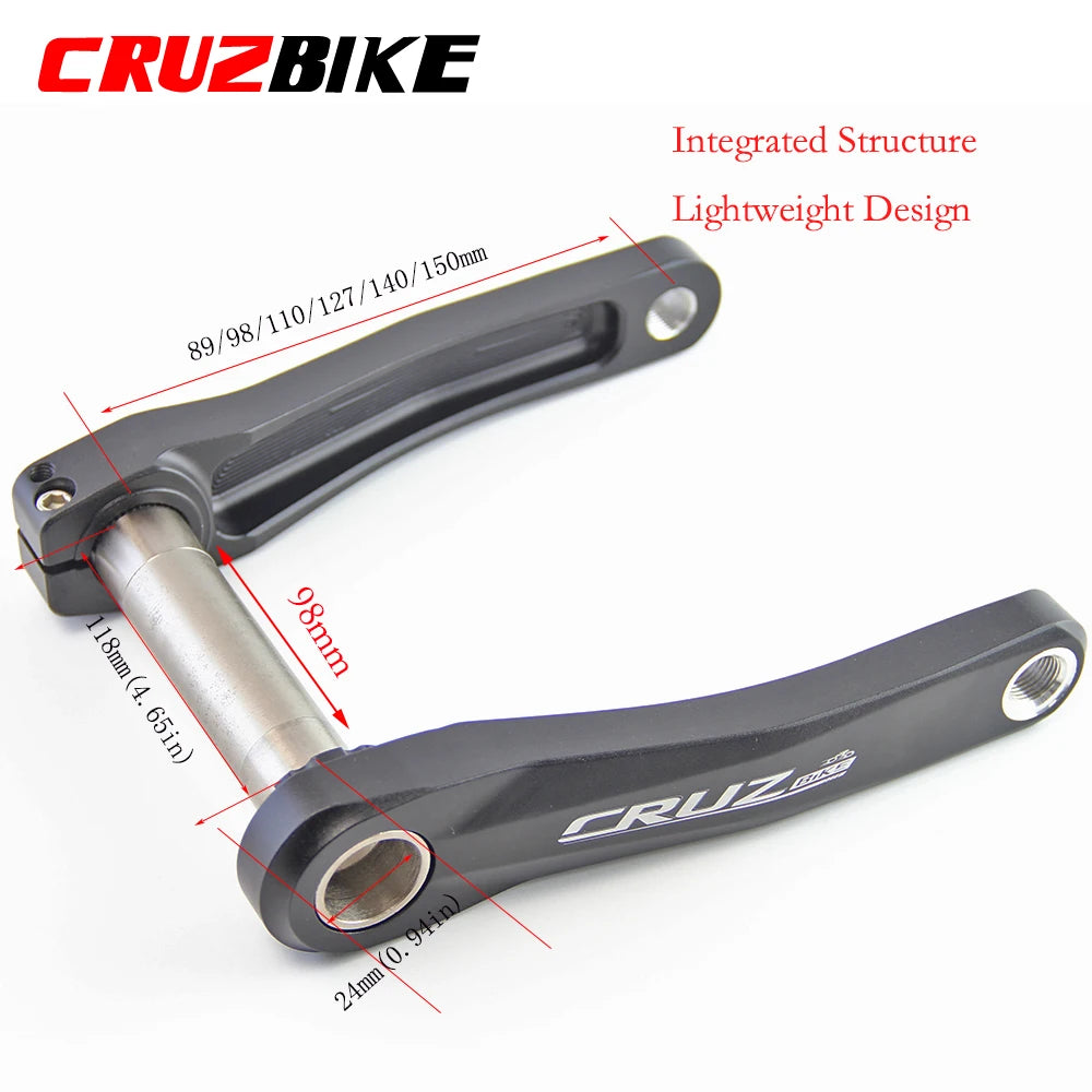 CRUZbike 89/98/110/127/140/150mm Alloy Aluminum MTB Child Bike Crank Kids Folding Bicycle Cranksets