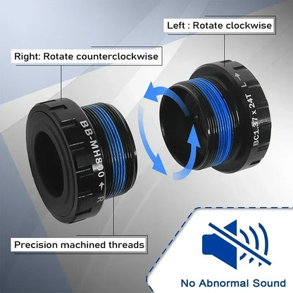 BUCKLOS Bicycle Bottom Bracket Ceramic Bearing BB MTB Road Bike BB68/73mm Bottom Bracket 24mm BSA Threaded Sealed BB Bike parts