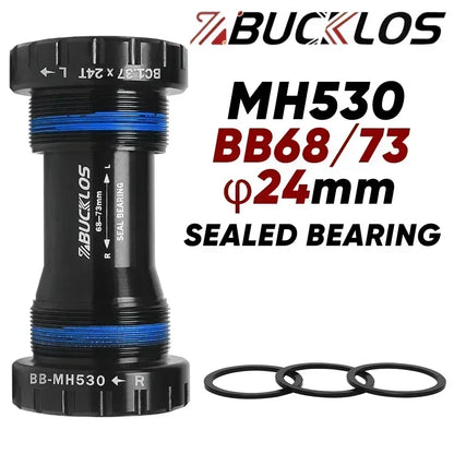BUCKLOS Bicycle Bottom Bracket Ceramic Bearing BB MTB Road Bike BB68/73mm Bottom Bracket 24mm BSA Threaded Sealed BB Bike parts