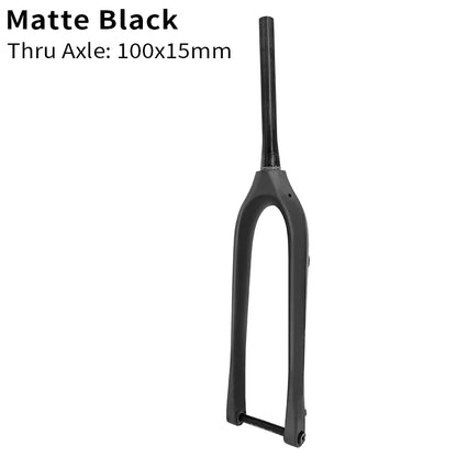 BXT Full Carbon Mountain Bike Fork, Thru Axle, MTB Bicycle, Inside Outside Cable Line, 110x15mm, 100x15mm