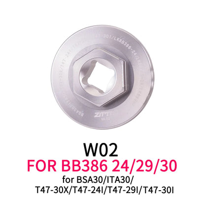 ZTTO BB386 Ceramic Threaded Lock Bottom Bracket 24mm 29mm 30mm for 386 46mm Frame to 24 29 DUB 30 Crank axle