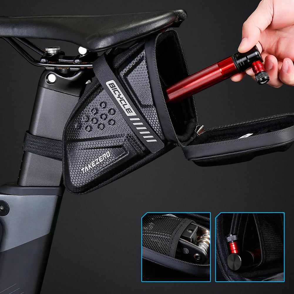 Bicycle Saddle Bag Large Capacity Bicycle Storage Bag Waterproof Mountain Bike Bag Seat Rear Tool Pouch Bag Cycling Accessories