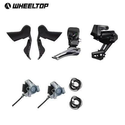 WHEELTOP EDS TX Wireless Electronic Groupset Road Bike Carbon Compatible with Rim Disc Brake Shifters Front Rear Derailleur