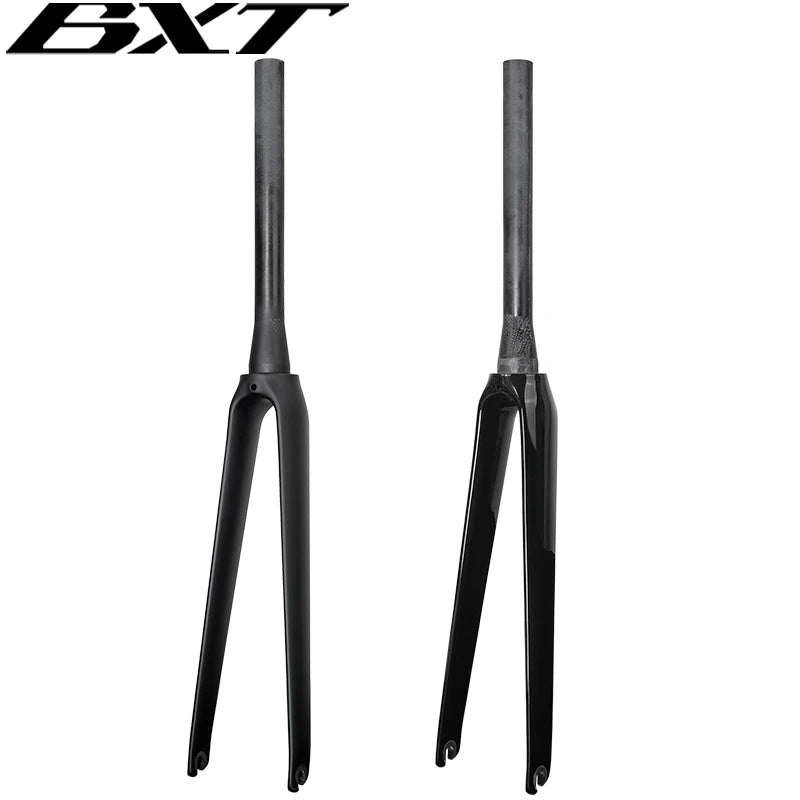 BXT Full Carbon Road Bike Fork,700C V Brake Fork, QR 100x9mm, Tapered Tube 39.8mm, fit BXT-045 Track frame