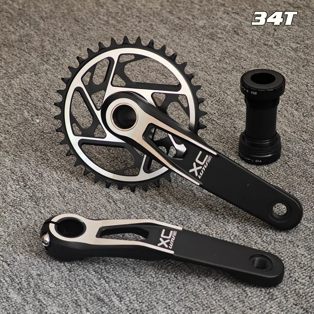 GOLDIX MTB Crankset 170/175mm SL 3 Bolt Direct Mount Crank 0mm Offset 34T 36T 38T 40T Chainring for XC AM