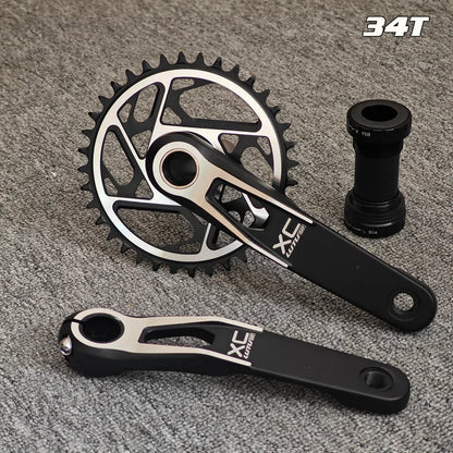 GOLDIX MTB Crankset 170/175mm SL 3 Bolt Direct Mount Crank 0mm Offset 34T 36T 38T 40T Chainring for XC AM