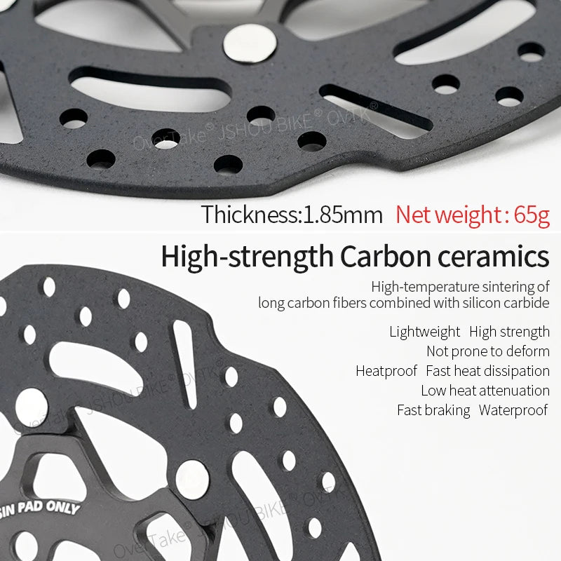 LVZHUN bike carbon-ceramic brake discs 140/160/180/203mm  Ultra-light  High-temperature resistant for Shimano bike parts