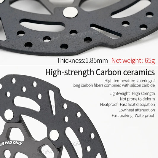 LVZHUN bike carbon-ceramic brake discs 140/160/180/203mm