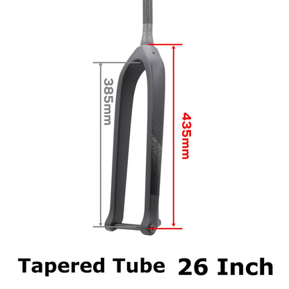 MTB Thru Axle 15*110mm Boost Fork,Full Carbon Bike Straight Or Tapared Rigid Bicycle Front Fork,26"/27.5"/29" ,Disc Brake