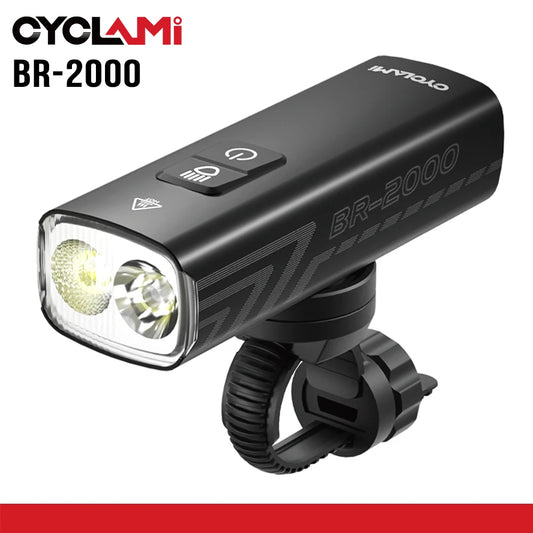 2000 Lumens CYCLAMI Bike Headlight Bicycle Flashlight Handlebar