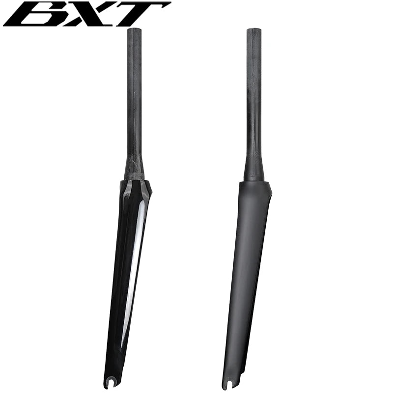 BXT Full Carbon Road Bike Fork,700C V Brake Fork, QR 100x9mm, Tapered Tube 39.8mm, fit BXT-045 Track frame