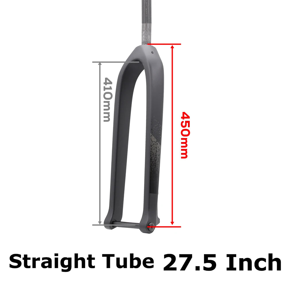 MTB Thru Axle 15*110mm Boost Fork,Full Carbon Bike Straight Or Tapared Rigid Bicycle Front Fork,26"/27.5"/29" ,Disc Brake