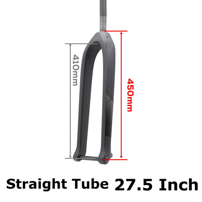 MTB Thru Axle 15*110mm Boost Fork,Full Carbon Bike Straight Or Tapared Rigid Bicycle Front Fork,26"/27.5"/29" ,Disc Brake