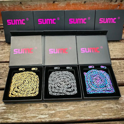 sumc 12 speed bike chain crescent chain road bike mountain  126 links ultra light bicycle chain for Shimano