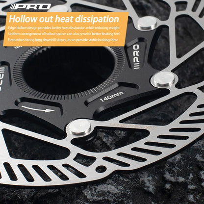 IIIPRO Center Lock 140/160mm Ultra-Light Disc Brake Rotor Heat Dissipation for MTB Road Bike High-Performance Brake Winter Ride