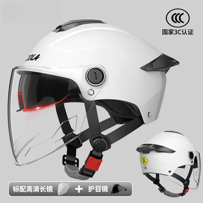 Lightweight Motorcycle  E-Bike Helmet For Men/Women  UV Protective All-Season Safety Helmet With Sun Visor
