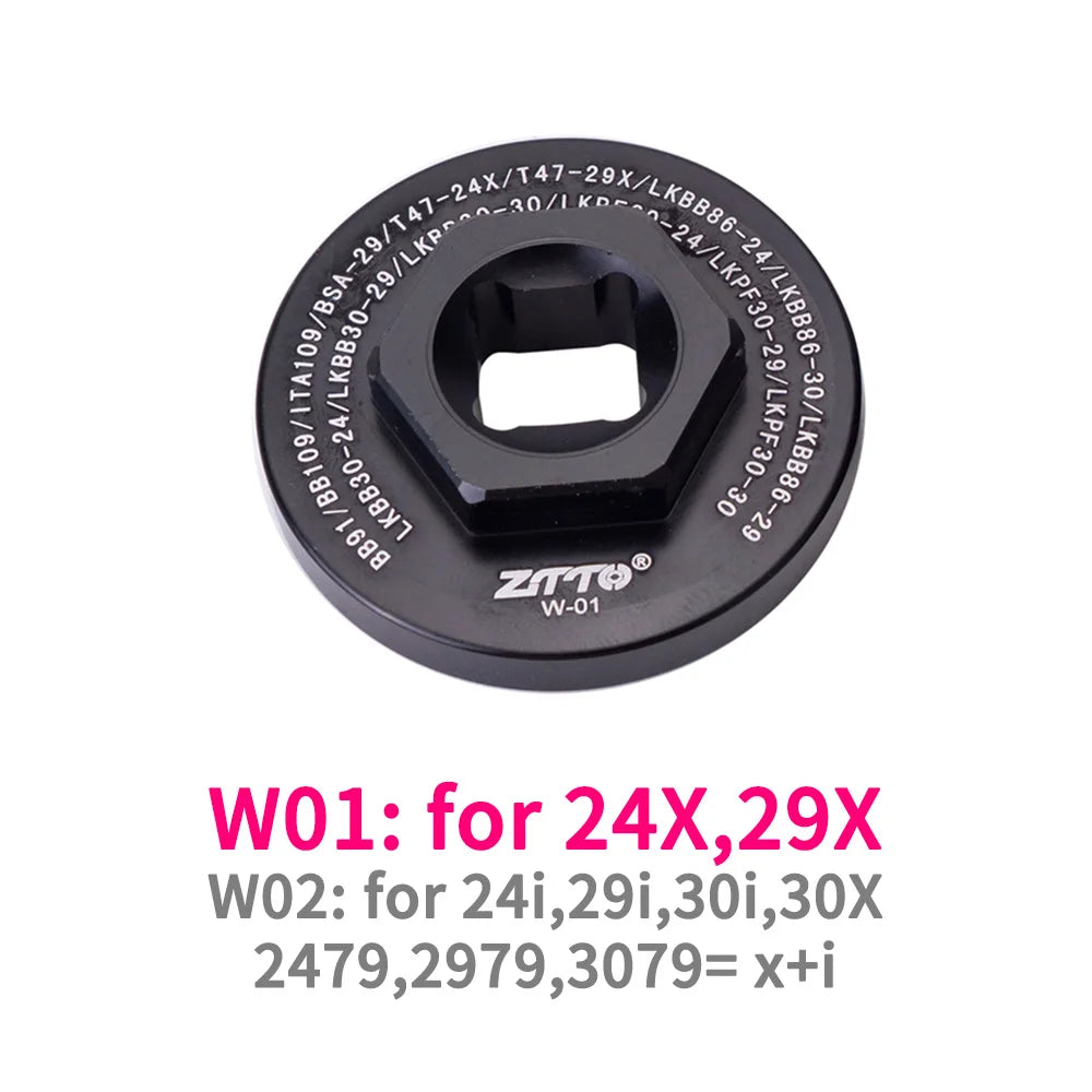 ZTTO Ceramic Bearing T47 BB Thread Bottom Bracket 24mm 29mm 30mm Crankset DUB T47BB 68 73 79mm Shell Spline Axis MTB Road Bike