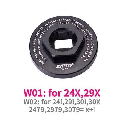 ZTTO Ceramic Bearing T47 BB Thread Bottom Bracket 24mm 29mm 30mm Crankset DUB T47BB 68 73 79mm Shell Spline Axis MTB Road Bike